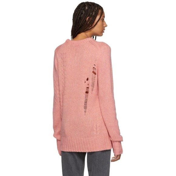 Raquel Allegra Pink Distressed Sweater - Picture 4 of 7